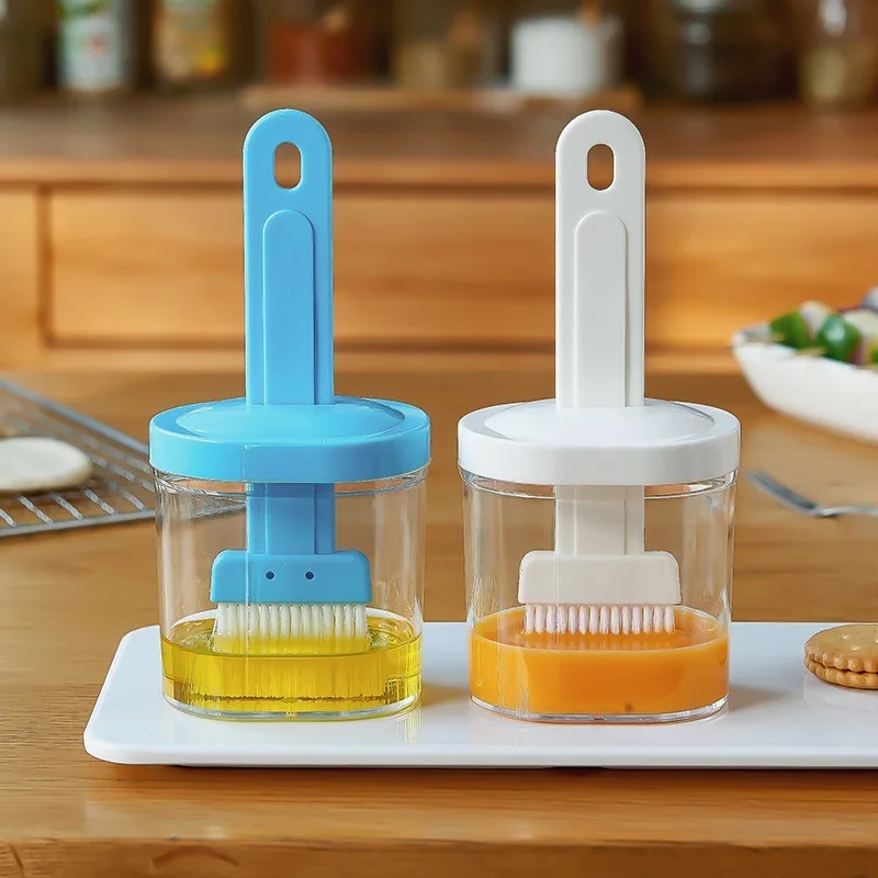 

Oil Dispenser with Nylon Soft Brush Salt and Pepper Shakers Cruet Kitchen Gadget Sets Spice Jars Bottle with Lid Baking Tools