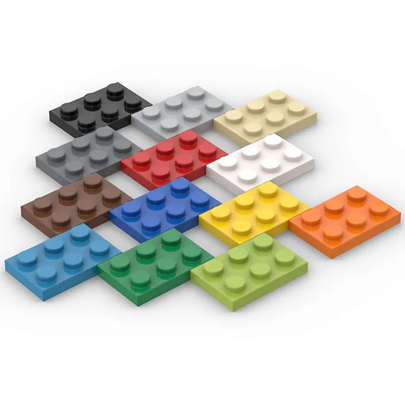 

40pcs Bulk Blocks Building Bricks Thin 2X3 Educational Assemblage Construction Toys for Children Size Compatible With Brand 3021