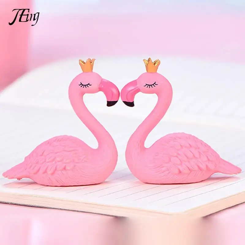 

Корона Фламинго миниатюрный пейзаж DIY бонсай розовые аксессуары для декоративных искусств