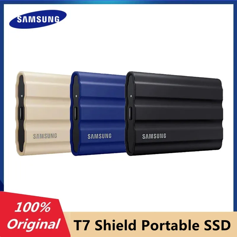 

Original Samsung T7 Shield 4TB 2TB 1TB Portable SSD External Solid State Disk USB 3.2 Gen 2 Type-C For Laptop Desktop