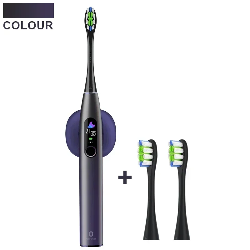 Фото Электрическая зубная щетка Oclean X Pro Sonic с беспроводной зарядкой, отбеливанием зубов, вибрацией, 40-дневным сроком службы батареи и управлением через смарт-приложение. №1