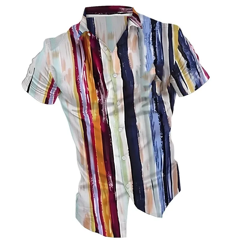 

2024 New Hawaii Men's Retro Shirt Tops Vintage Summer Casual For Men And Women Streetwear Single Buttoned Shirt Oversized 5xl