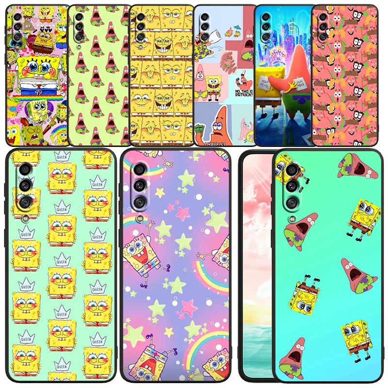 

Funny Cartoon SpongeBob Phone Case For Samsung A73 A72 A71 A53 A52 A51 A42 A33 A32 A23 A22 A21S A13 A12 A03 A02 Black