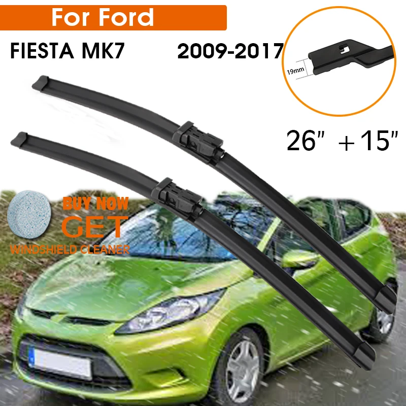 Car Wiper For Ford FIESTA MK7 2009-2017 Windshield Rubber Silicon Refill Front Window Wiper 26