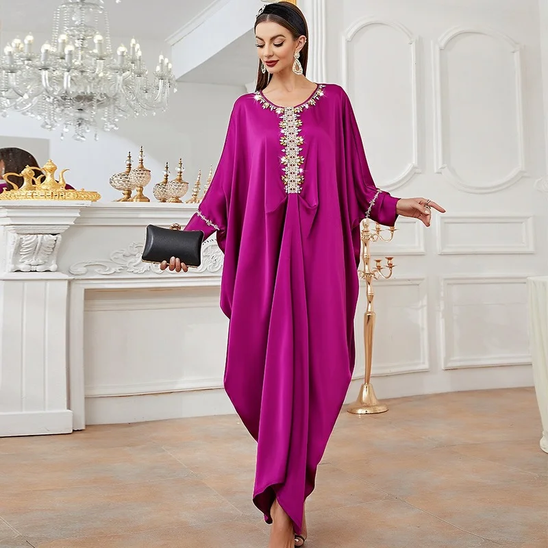 

Ramadan Satin Abaya Dubai Kaftan For Women Saudi Arabia Turkey Islam Muslim Dress Robe De Soiree Musulmane Longue Vestido Longo