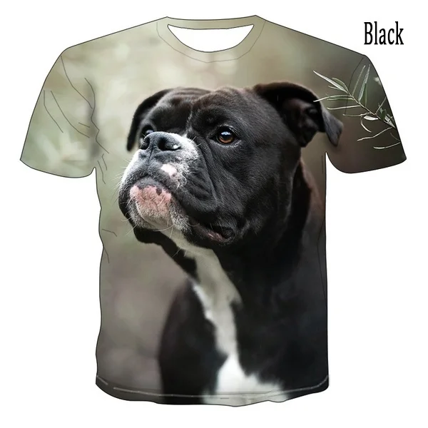 

2023 новые модные 3D милые животные мужские боксеры собака уличные забавные боксеры Собака футболки животные Щенок графическая футболка