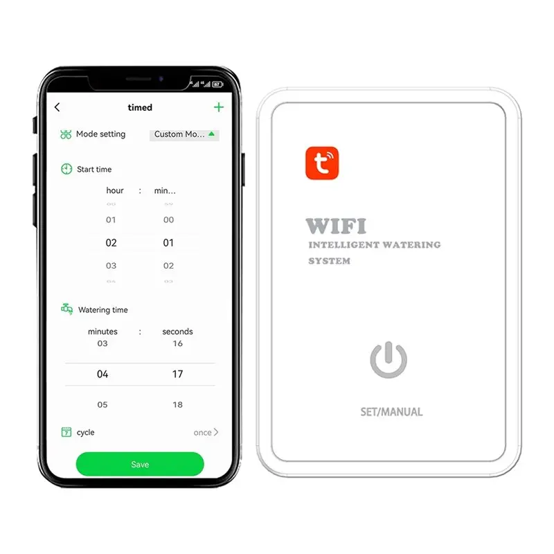 Фото Умное устройство для управления поливом в саду ABMR-Tuya с Wi-Fi, автоматическая система капельного орошения, комплект для полива. №2
