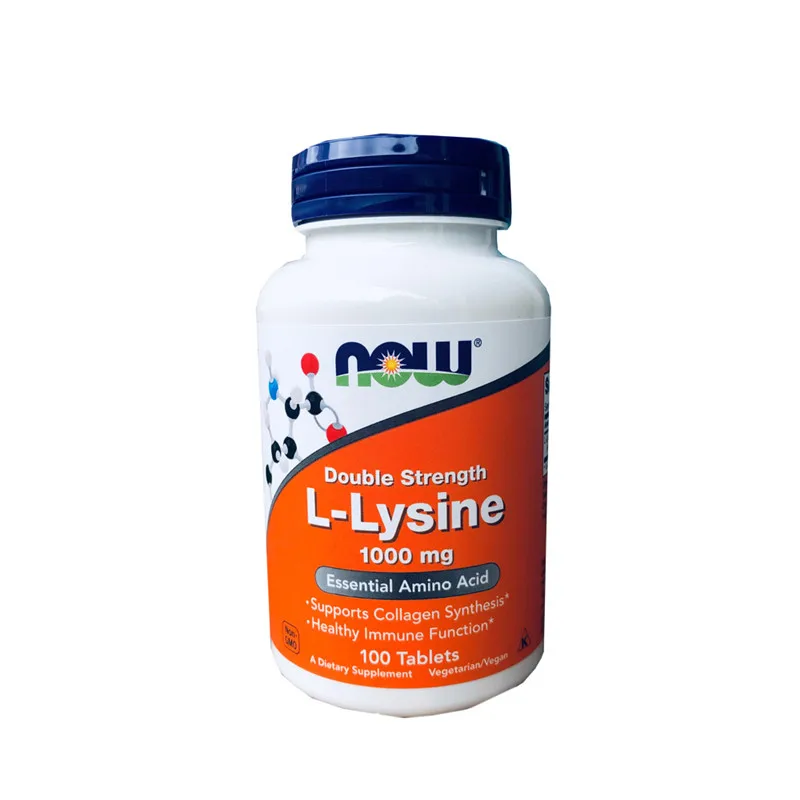 

Free shipping L-Lysine 1000mg 100 Tablets Supports Collagen Synthesis