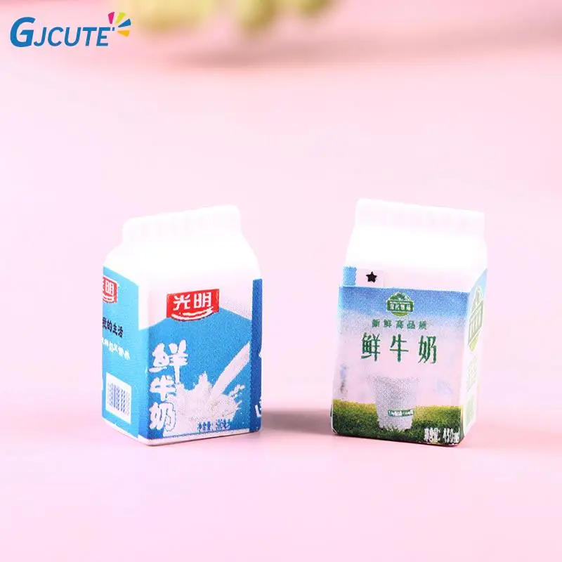 

5pcs 1:12 Dollhouse Miniature Milk Carton Bottle Drink Cup Pretend Toys Pretend Foods for Doll House Kitchen Accessories