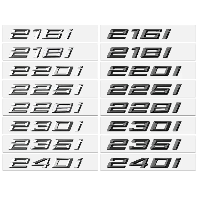 3D черные хромированные автомобильные буквы для BMW M 216i Series 225d 235i эмблема багажника