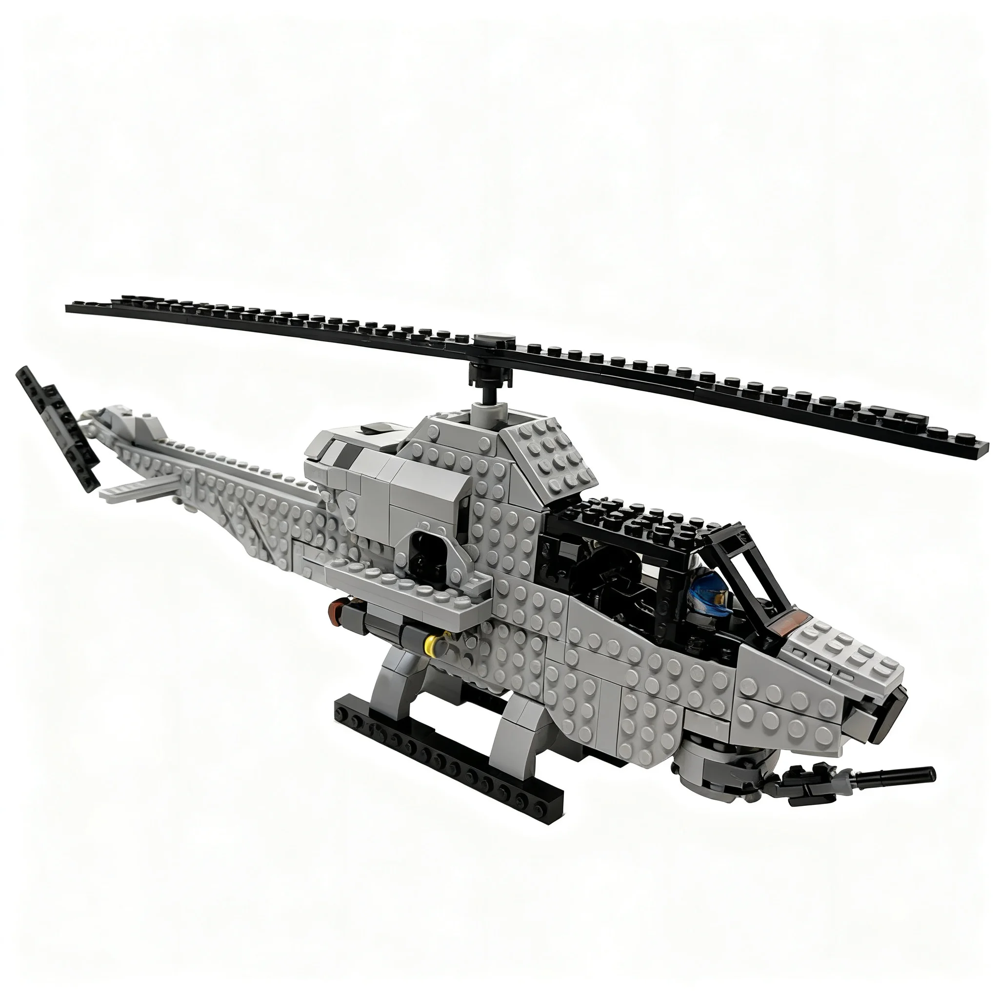 607 деталей MOC: Конструктор-альтернатива модели вертолета AH-1W Super Cobra, игрушка для сборки, рождественский подарок, идея для детей, кирпичики для конструирования (art.: 3920dc70a62f2) - 3920dc70a62f2