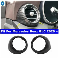 accessories dashboard air conditioning ac vent outlet cover trim for mercedes benz glc 2020 2021 carbon fiber interior refit kit