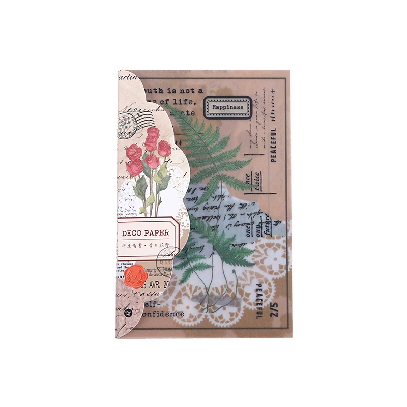 20 листов бумаги ручной работы с цветами дневник нежелательной еды винтажные