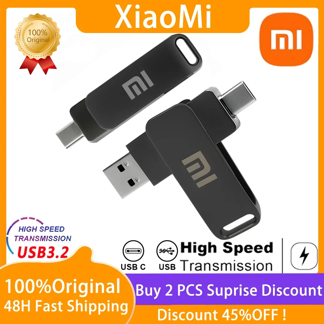 

TOP Original 2023 Xiaomi Metal U Disk U Flash Drive High-Speed Portable SSD USB 3.0 Pen Flash Drive 1TB 2TB 512G Large Capacity