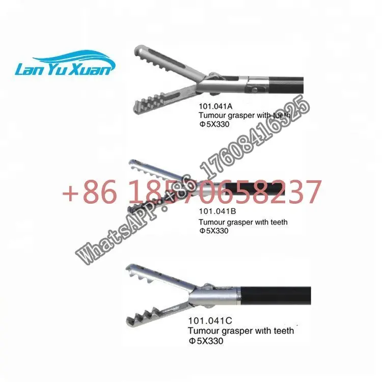 

China Supplied Laparoscopic Endo Clinch Graper 5mm Reusable Monopolar Atraumatic Grasping forceps