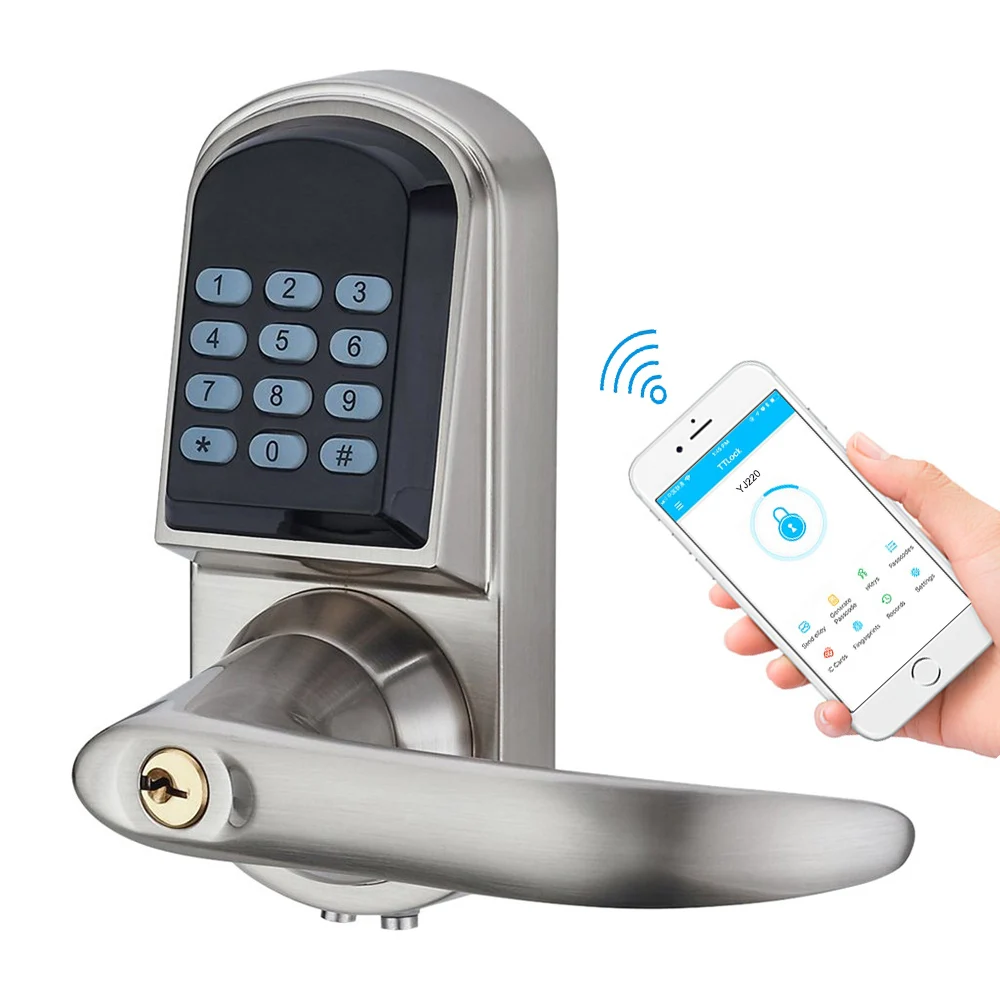 

Smart Digital Door Lock Electronic Keypad Deadbolt Door Lock With Ble TTLock