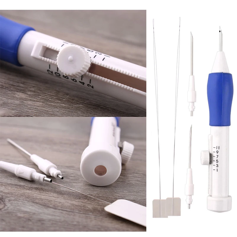 3 иглы 2 нитевдевателя инструмент для рукоделия набор пробивных игл размера