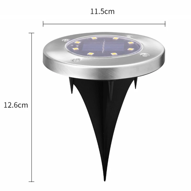 

Водонепроницаемый фсветильник на солнечной батарее, садовый фонарь для дорожек с 8 светодиодами для дома, двора, подъездной дорожки, газона, дороги, 4/8/10 упаковок