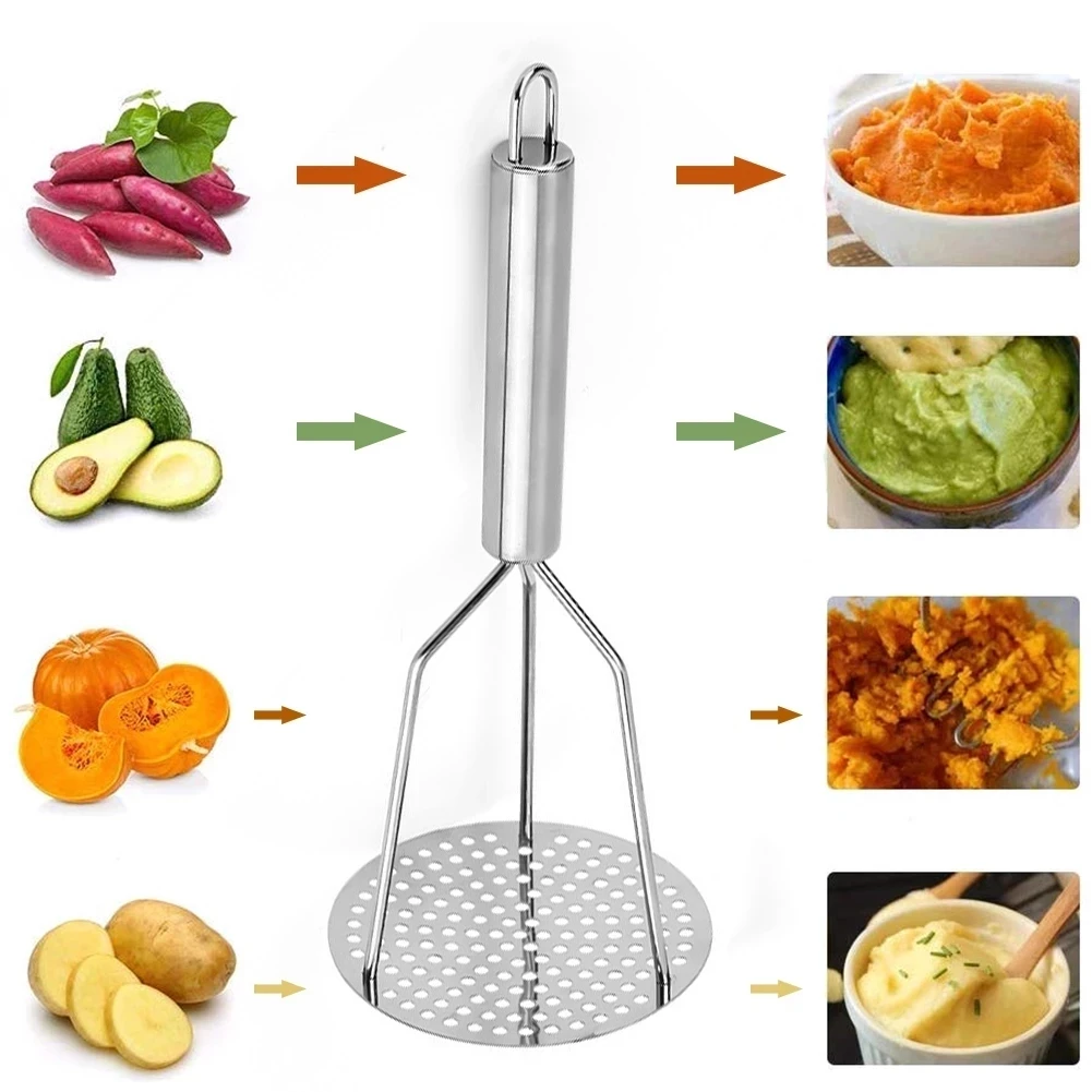 

Pressed Potato Masher Ricer Puree Juice Maker Potato Pusher Smooth Mashed Potatoes Crusher Fruit Tools