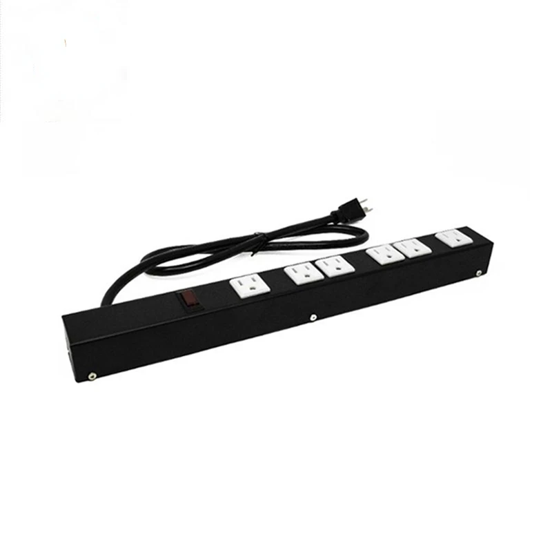 

Heavy duty Opentron OT016063 6 outlet 3 feet power cord Metal surge protector power strip with mounting parts