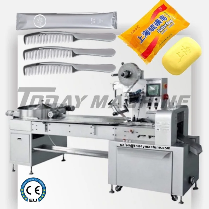 

Wholesale Biscuit Horizontal Flow Wrapper Wrapping Machine For Granola Bar Cheese Cake Packing Pillow Packing Machinery