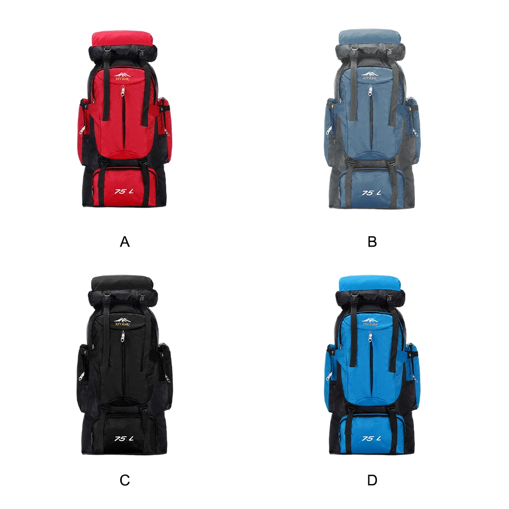 

Регулируемый рюкзак для удобных путешествий и кемпинга, прочный, простой в использовании, сумка для альпинизма, Путешествий, Походов, многофункциональный, красный, 75 л