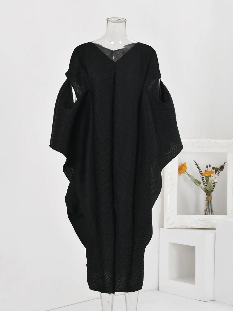 Дизайнерское плиссированное платье LANMREM женские свободные длинные платья с