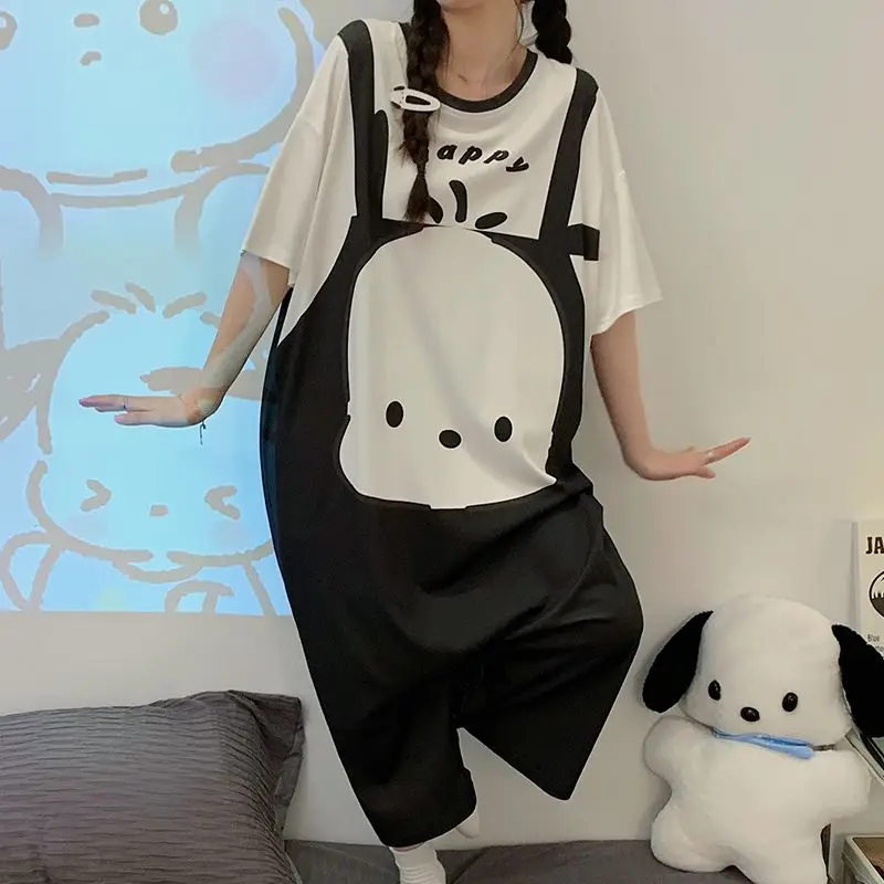 

Onesie Sleepwear Women's Pajamas Cartoon Cute Midi Dresses New Nightie Shower Robe Pajama Korean Clothes Sleeping Wear & Robes