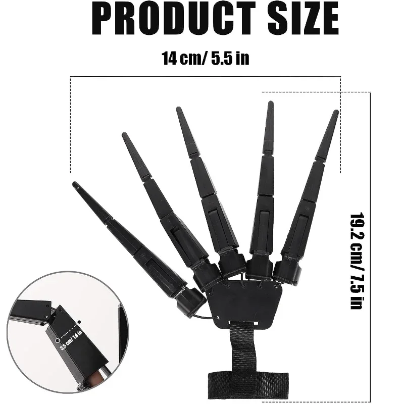 Хэллоуин сочлененные пальцы страшные раньше Каркас Рука Косплей перчатка на