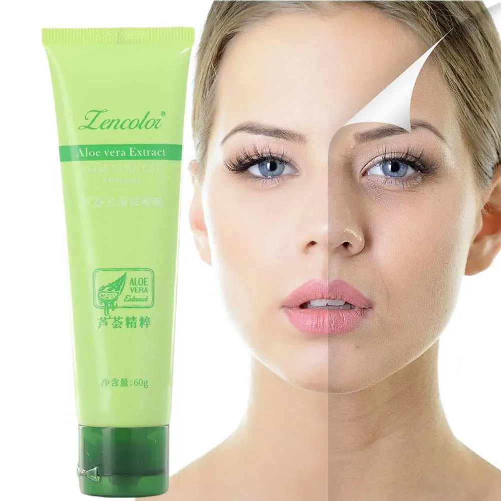 

60g Face Exfoliating Gel Aloe Vera Facial Exfoliating Scrub Cleanses Whitening Acne Blackhead Treatment Shrink Pores Skin Care