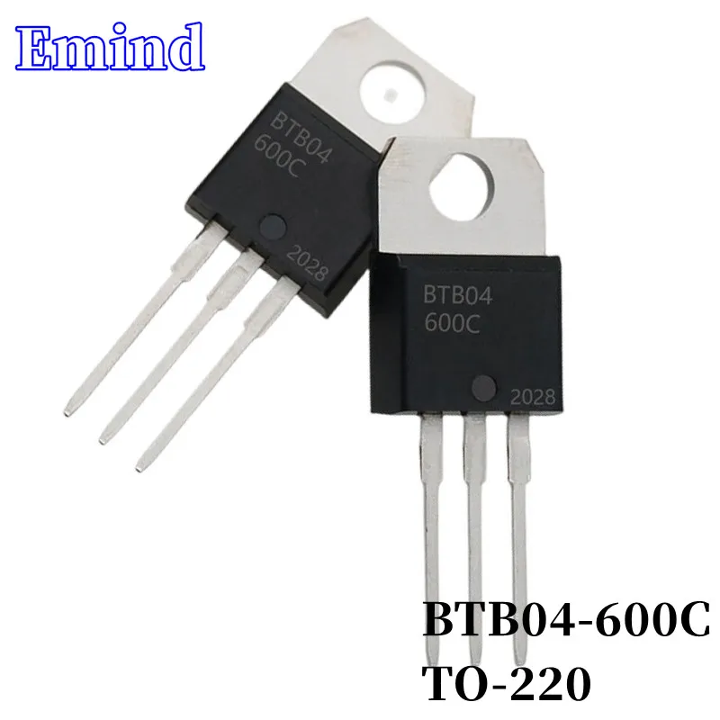 

10 шт BTB04-600C BTB04 Тиристор TO-220 4A/600V DIP Triac большой чип