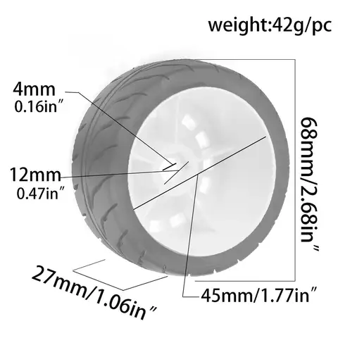 Профессиональные шины Perfeclan 3 дюйма для 1:10 TT01