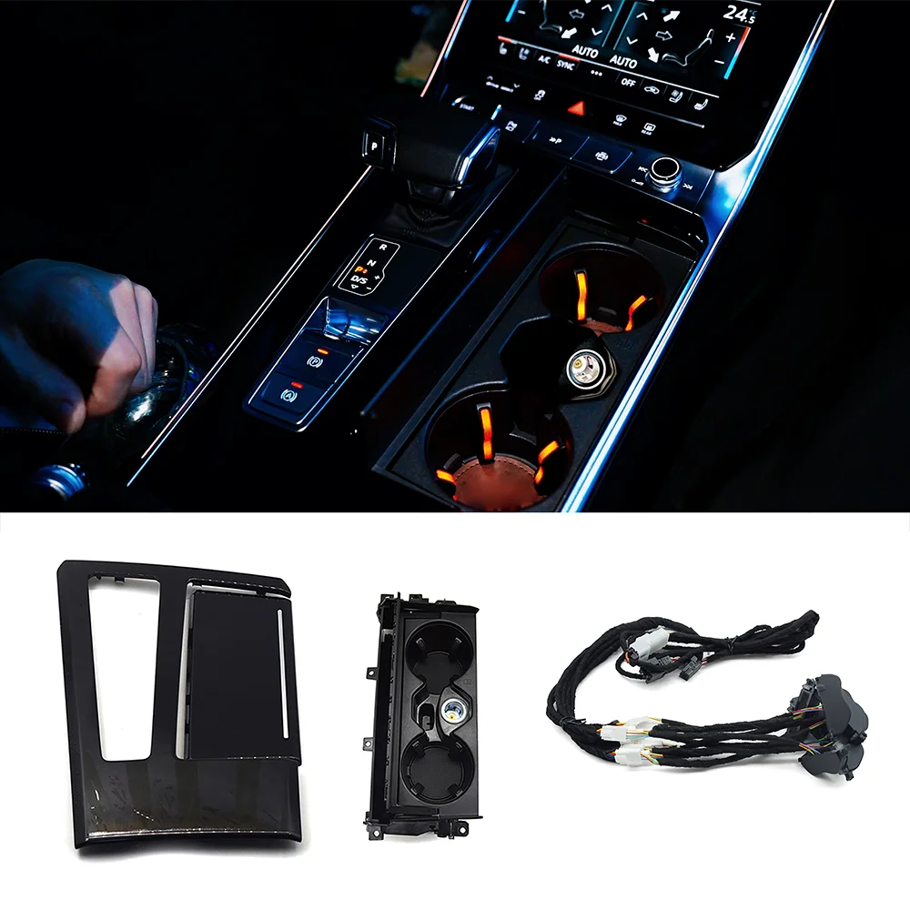 

4КД 862533 Для Audi A6 C8 2019-2023 передний подстаканник для напитков в сборе, подстаканник для воды, многоцветный окружающий свет, 4 кг 863 969E