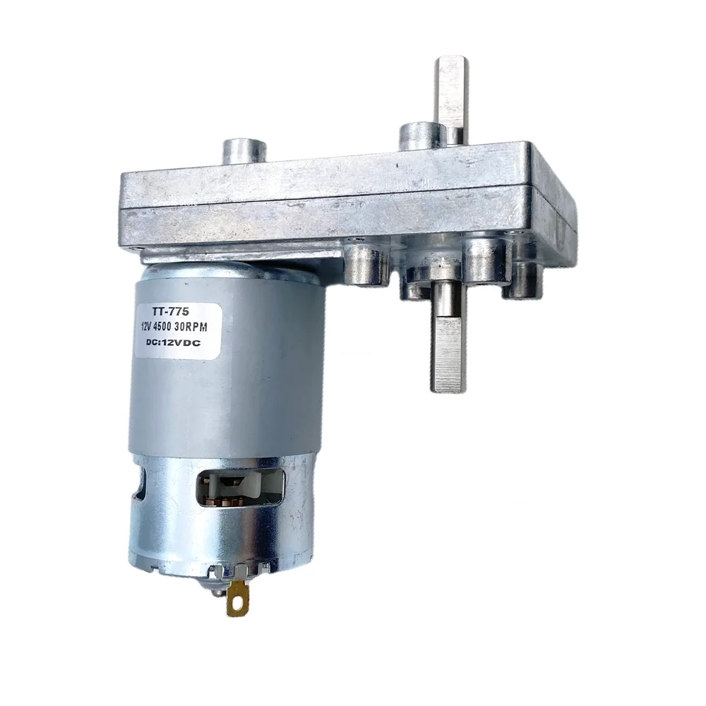

Квадратный двигатель-редуктор постоянного тока TT-775, 6 в, 12 В, 24 В, двойной полый вал, мотор-редуктор с высоким крутящим моментом постоянного тока, 3-30 в, CW, CCW, инженерная конструкция, «сделай сам»