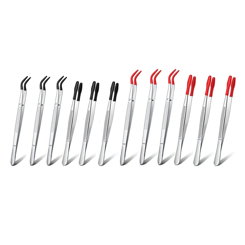 6 шт. пинцета с резиновым наконечником ПВХ силиконовые прецизионные пинцеты