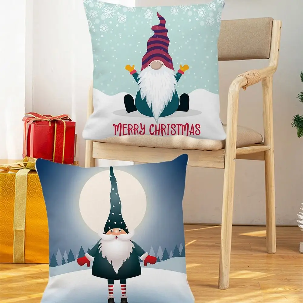

Christmas Supplies Embroidery Pattern Home Textile Party Cushion Pillow Cases Sofa Couch Christmas Pillow Covers