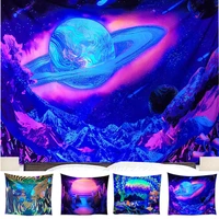 uv fluorescent tapestry dream star print multifunctional fashion home wall table decoration tapestry beach cushion