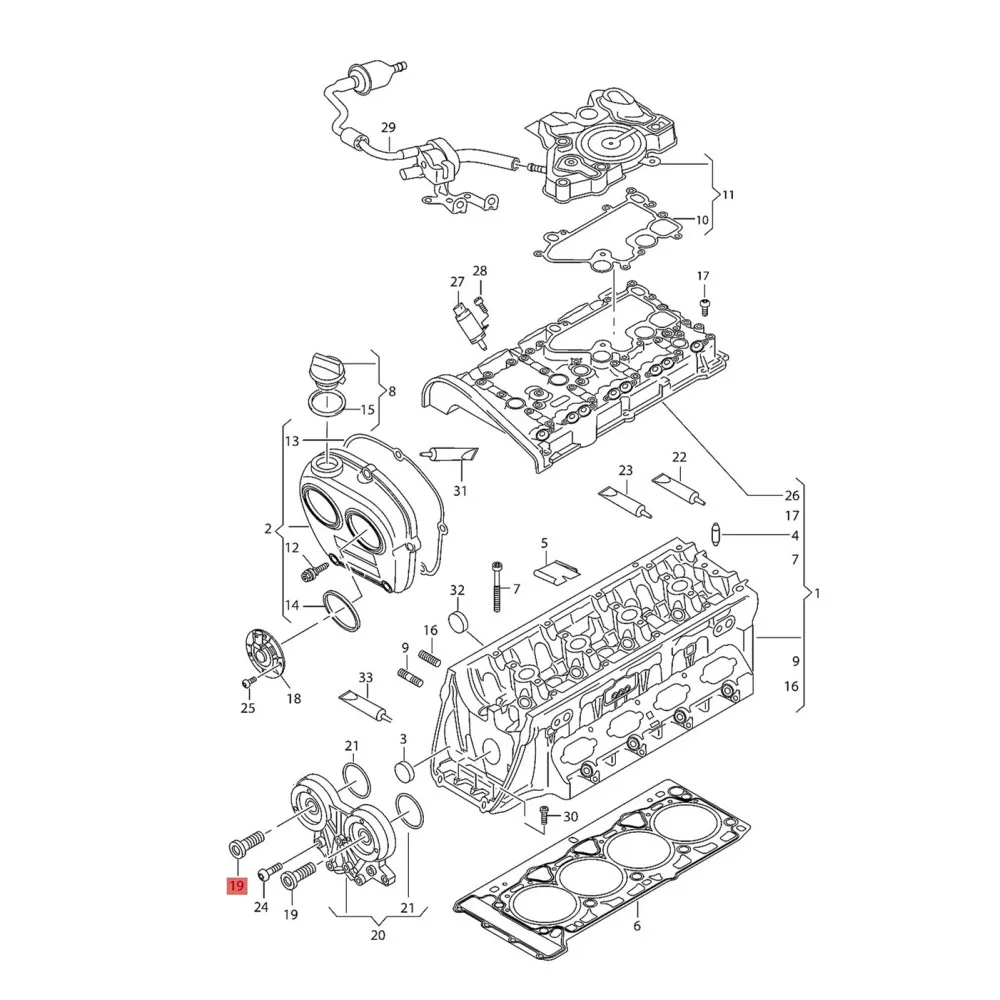 Клапан управления подачей масла ГРМ для Audi A1 A3 Q5 S3 VW Beetle Passat B8 5Q Golf MK6 06K109257 (M21 1.82.0T EA888 06L109257B) (art.: 3920be0843b2a) - 3920be0843b2a