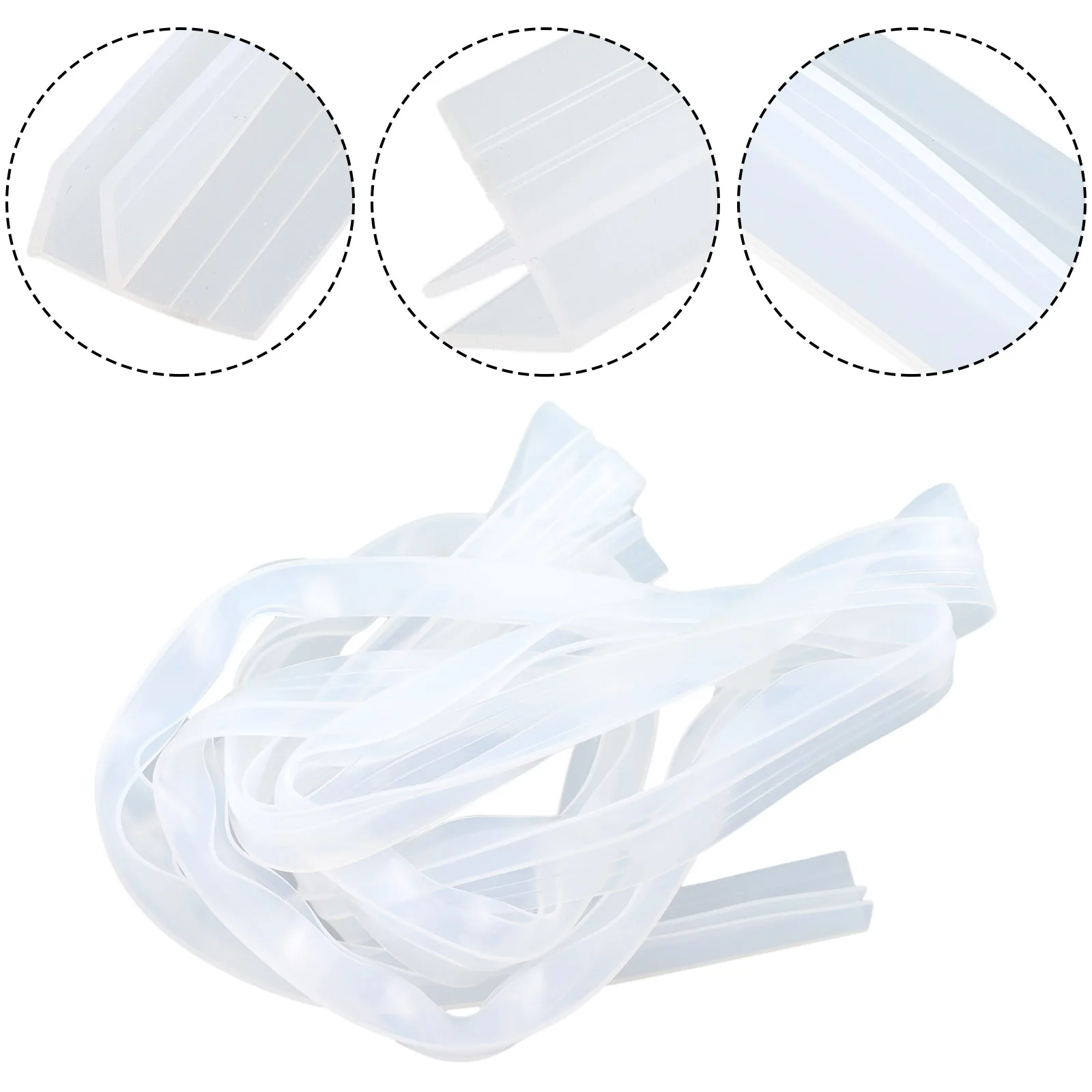 1 шт. F-образная уплотнительная лента 2 м FShape для ванны и душа дверная стекла 6 мм