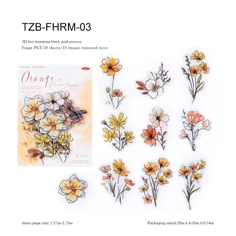 

Jianwu стикер цветочный пейзаж