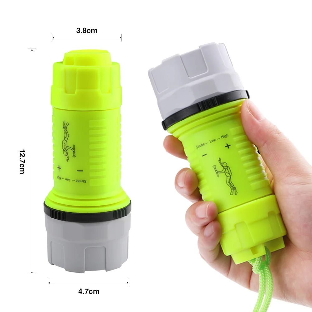 

Scuba Diving Underwater Flashlight Torch Lamp, Waterproof And High Brightness, Long Distance Illumination, Reliable And Sturdy