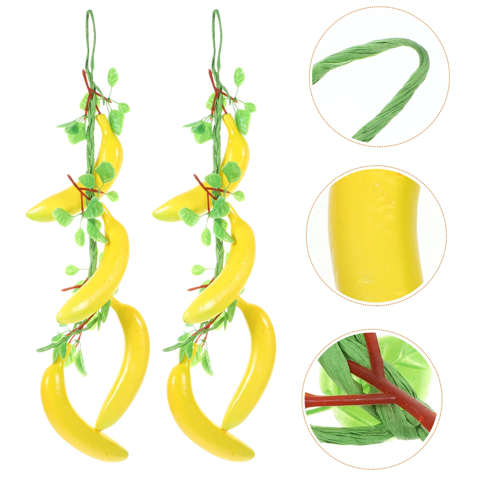

Bananas Fake Fruit Artificial Strings Realistic Simulation Banana Food Decor Photo Model Props Lifelike Faux Fruits Plastic