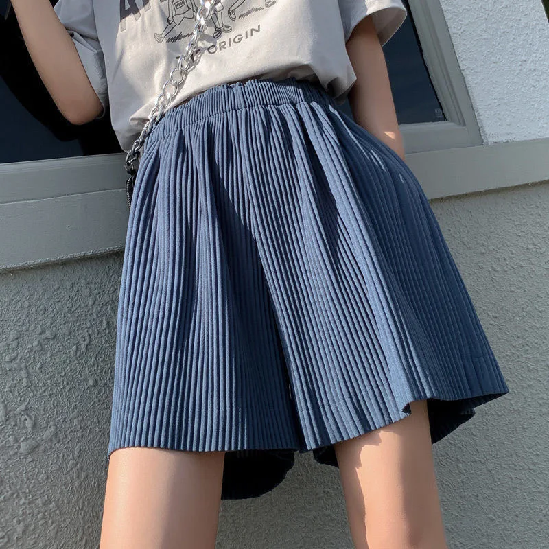 

Womens Shorts Summer Solid Color Loose High Waist Sportswear