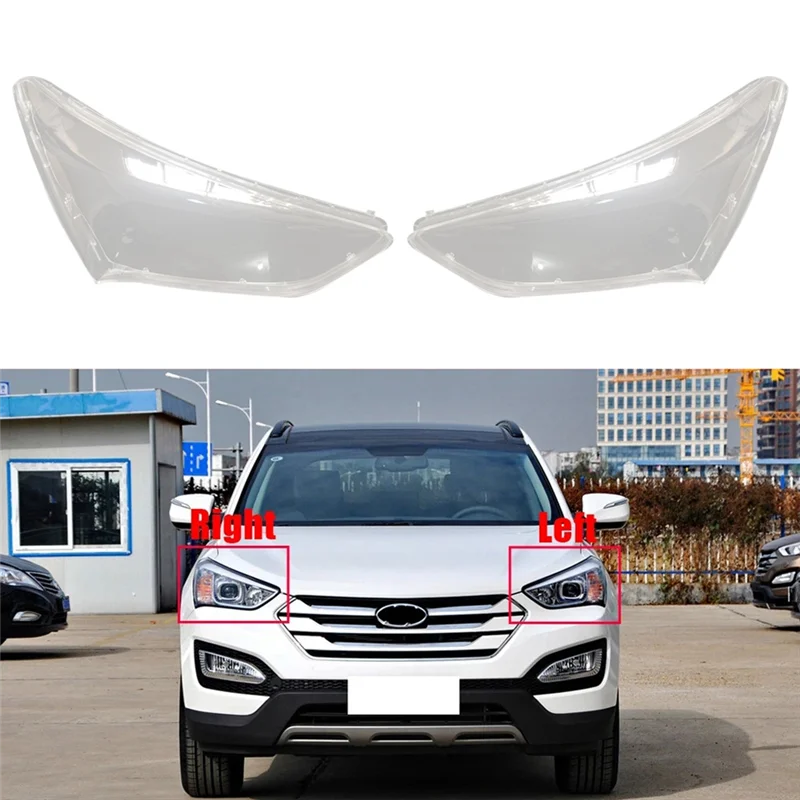 

Чехол для правой фары автомобиля, прозрачная крышка для объектива, чехол для фары Hyundai SantaFe IX45 2013-2017