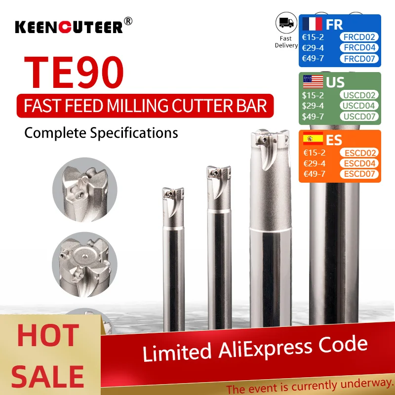 

KEENCUTEER фреза 4NTE90 для обработки металла