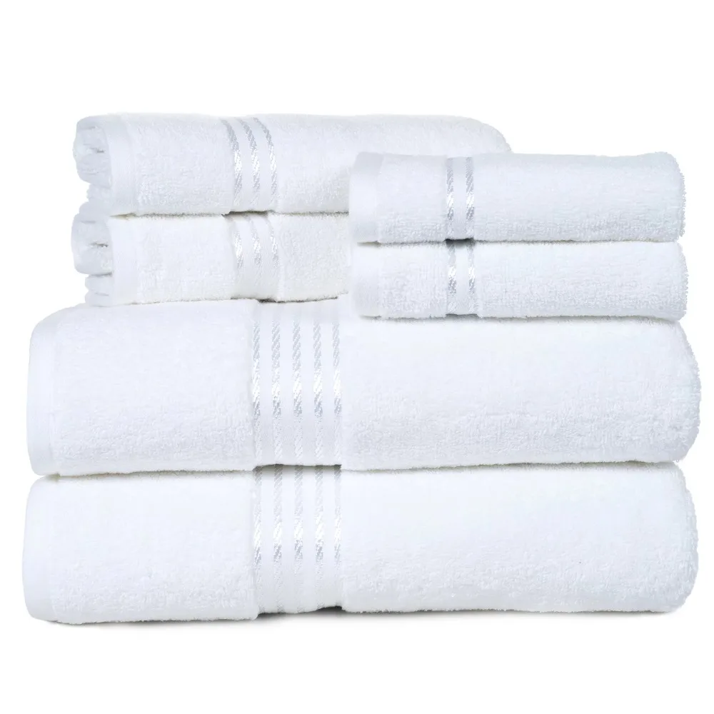 

6-Piece 100% Cotton Complete Bath Towel Set Free Shipping