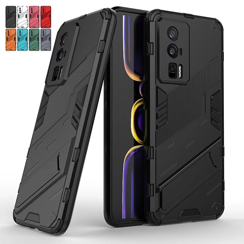 

For Xiaomi Poco F5 Pro Case Cover Poco F5 F 5 Pro Capas Phone Bumper Back Kickstand Shockproof Holder Cover Poco F5 Pro Fundas