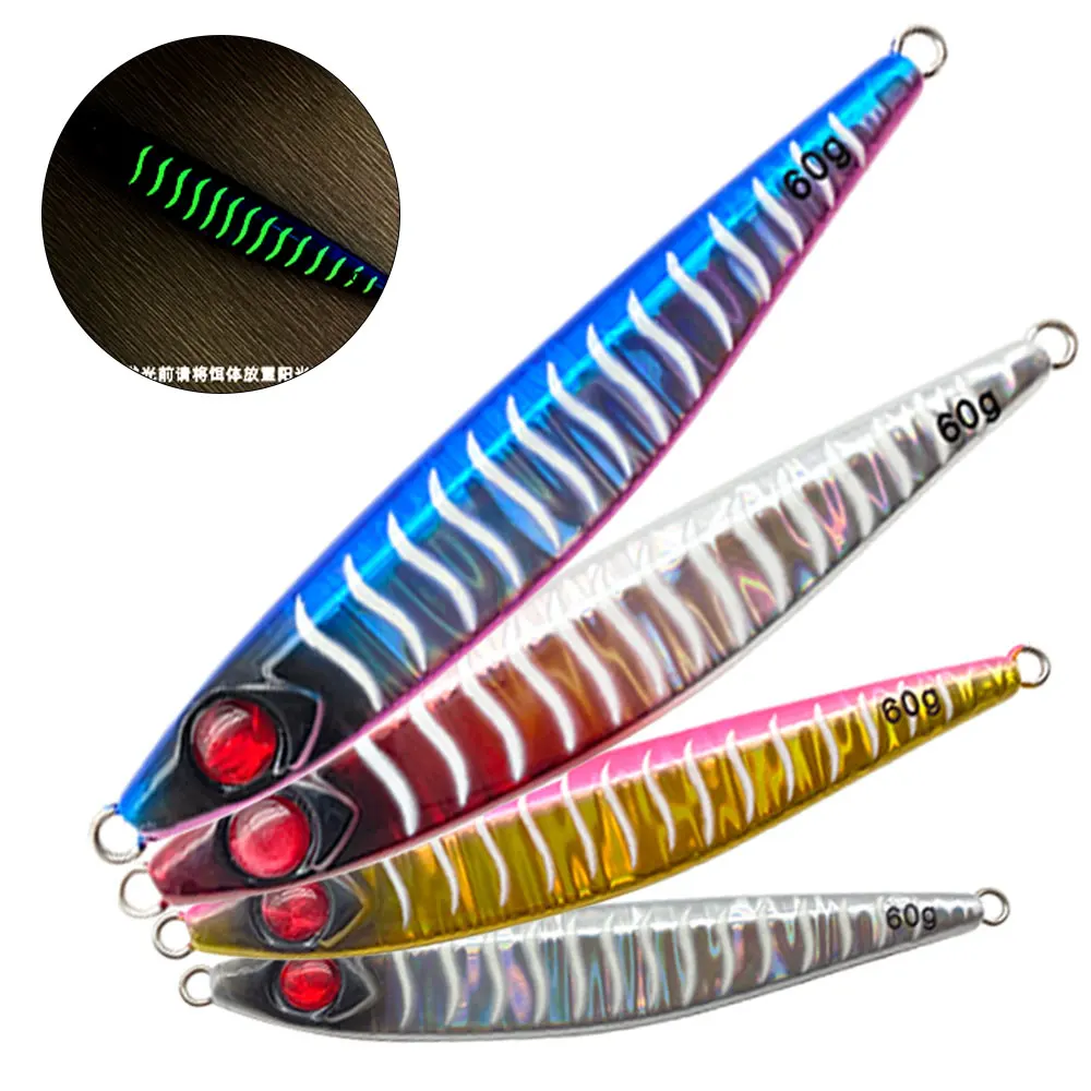 

AS Shore Cast Spoon Sinking 40g60g80g Glow Fast Jig Vertical Speed Pesca Metal Jigging Fishing Artificial Bait Sea Lure Angler