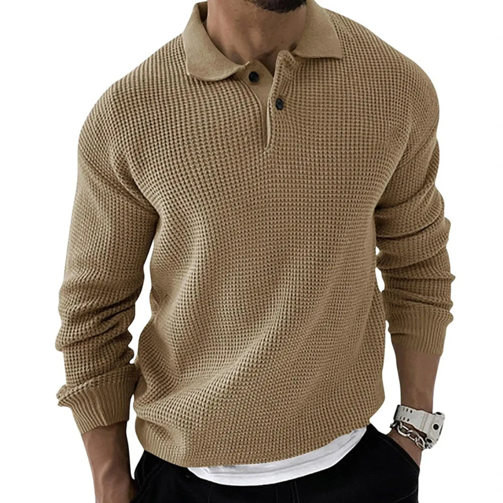 

UCAK Brand Warm Sweater Male Daily Casual Turn-down Collar Pullover Men Clothing Autumn Winter Pure Color Knit Pull Homme U1006