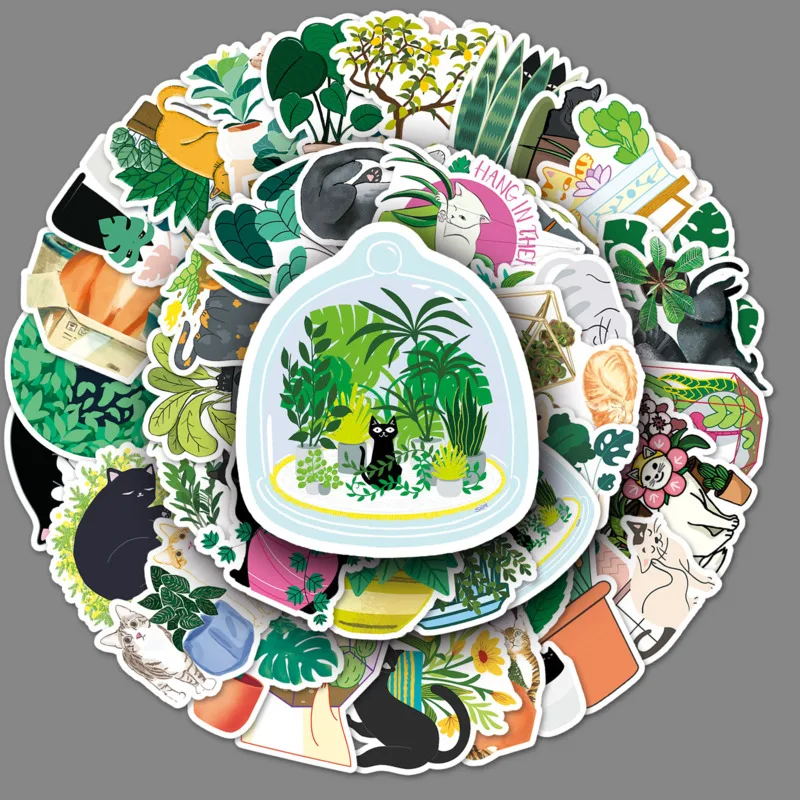 

Наклейки в виде милых кошек, 10/30/50/2x50 шт.